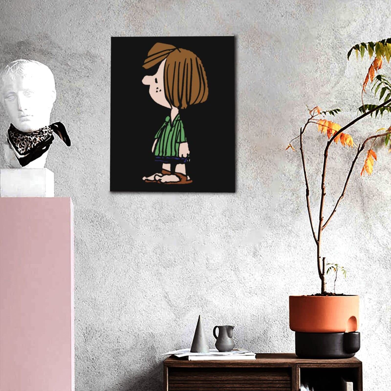 【新品】Open Road スヌーピー ペパーミントパティ 木製フレーム 壁掛け 新品】Open Road スヌーピー ペパーミントパティ 木製フレーム